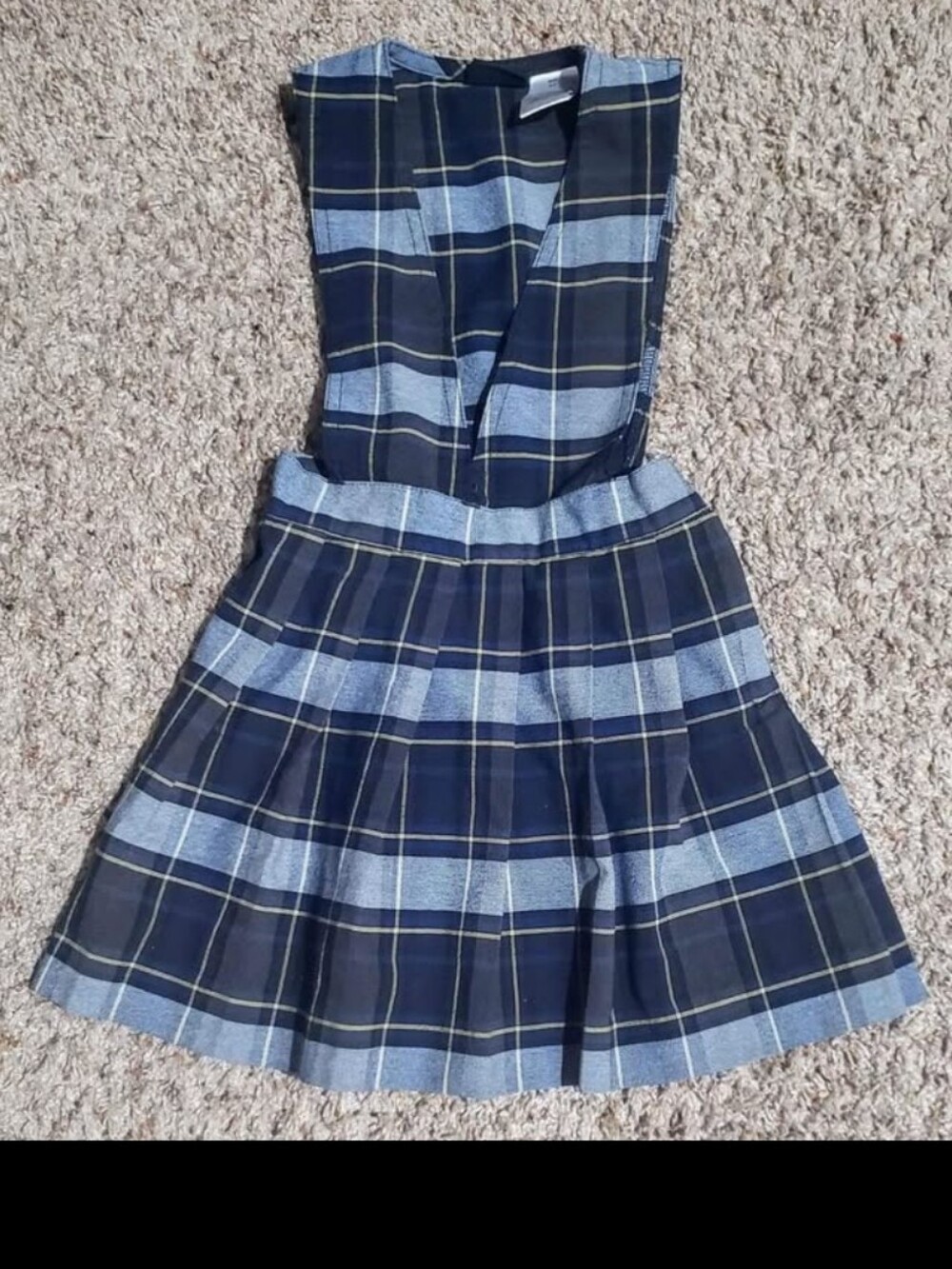 French Toast Plaid Pleated School Jumper